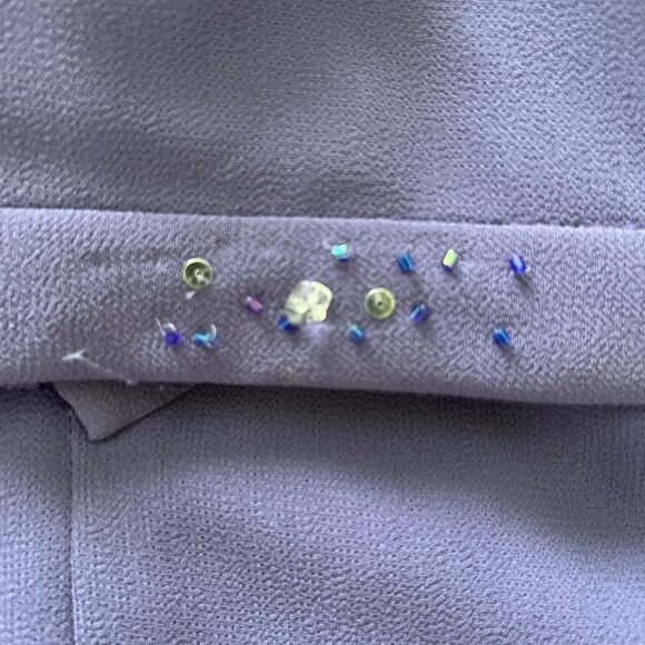 After Dark 3 Pc. Long Gown Set Purple with Beading Size 12 NWT - Picture 11 of 14